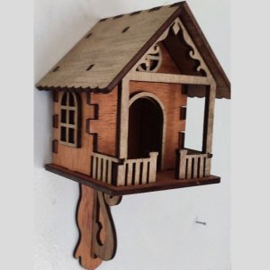 Wall Mounted Bird House Laser Cut File