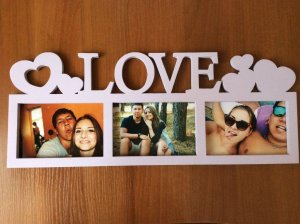 Wall Mounted Love Couple Photo Frame Laser Cut File