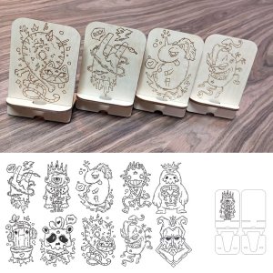 Wood Engraved Mobile Phone Stand Laser Cut File