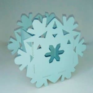 Wood Snowflake Pencil Holder Laser Cut File