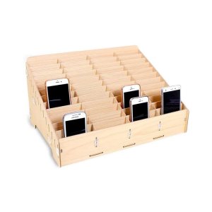Wooden 48 Grid Storage Box for Mobile Phones Laser Cut File