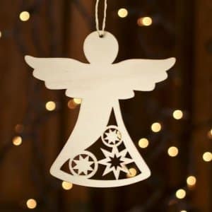 Wooden Angel Christmas Ornament Laser Cut File