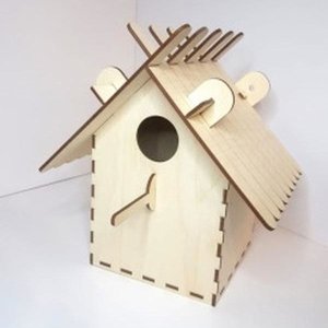 Wooden Backyard Birdhouse Laser Cut File