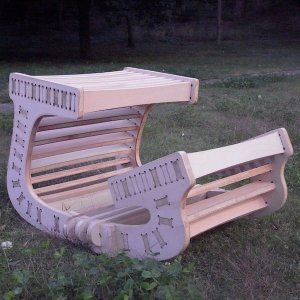 Wooden Balans Chair Laser Cut File
