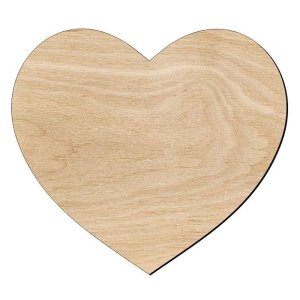 Wooden Blank Craft Heart Shape Laser Cut File
