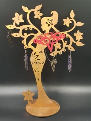 Wooden Elegant Lady Jewellery Stand Laser Cut File