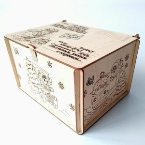 Wooden Gift Box from Santa Claus Laser Cut File
