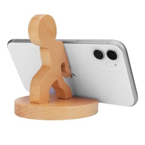 Wooden Kung Fu Kid Smart Phone Holder Stand Laser Cut File