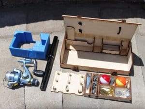 Wooden Mini Fishing Tackle Box Laser Cut File