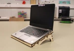 Wooden Notebook Laptop Stand for Desk Laser Cut File