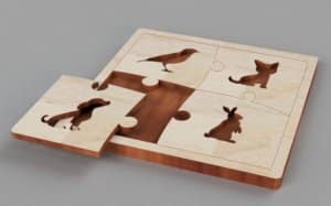 Wooden Puzzle Toy for Toddlers Laser Cut File