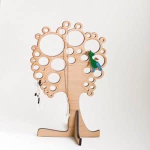 Wooden Ring Tree Jewelry Holder Stand Laser Cut File
