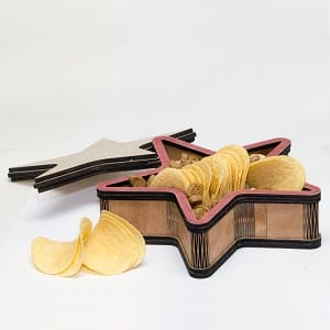 Wooden Star Shaped Snack Box Laser Cut Layout