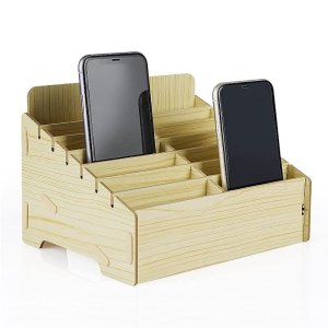 Wooden Storage Box for Cell Phones Laser Cut File