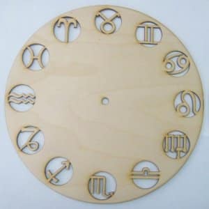 Wooden Zodiac Signs Wall Clock Base Laser Cut File