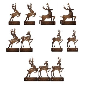Xmas Reindeer on Stand Collection Decor Laser Cut File
